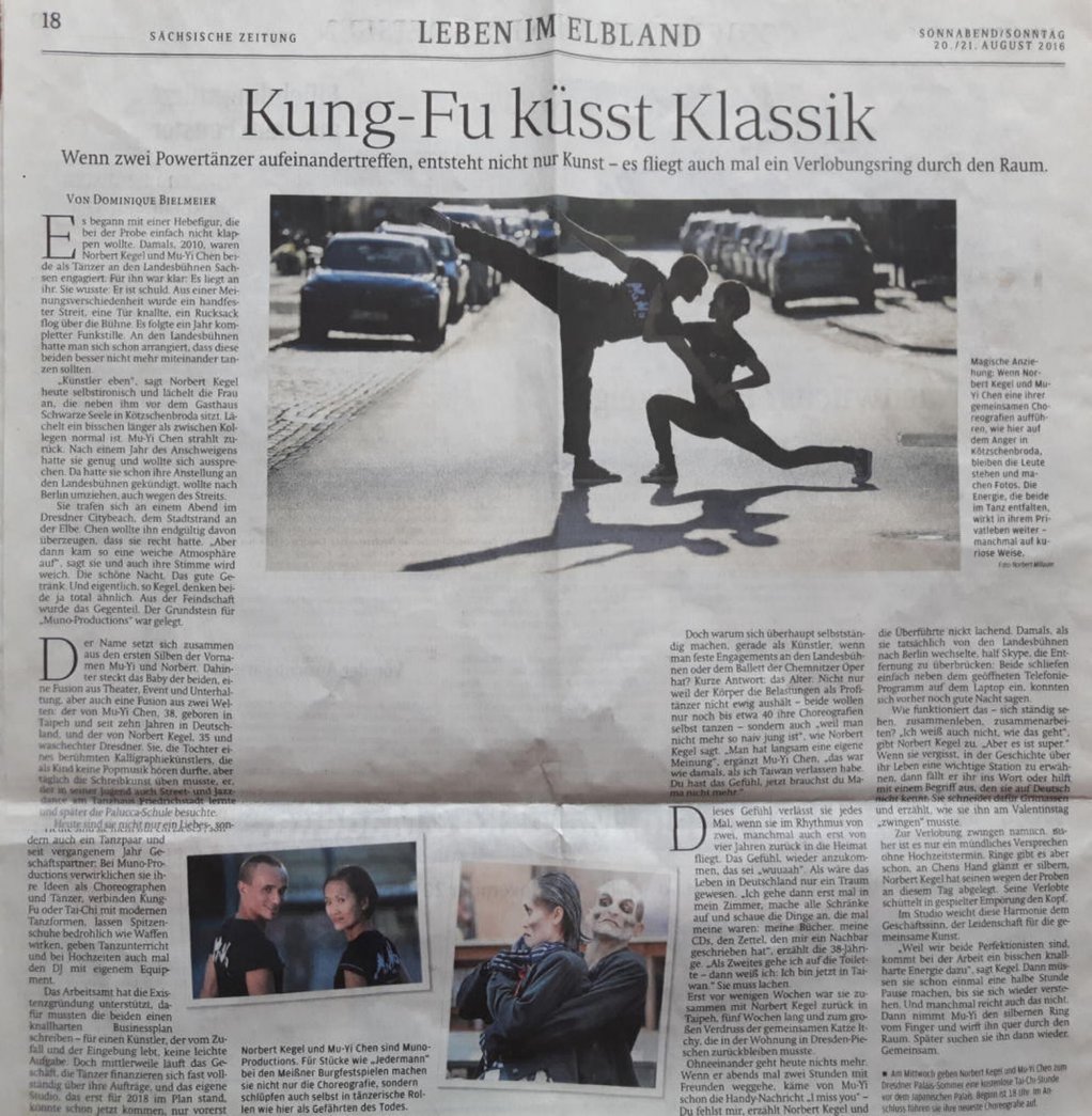MuNo-Productions Sächsische Zeitung, Kung-Fu küsst Klassik